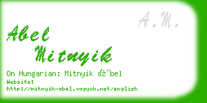 abel mitnyik business card